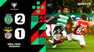 Resumo Sporting 21 Benfica  Taça de Portugal  sport tv [upl. by Kremer]