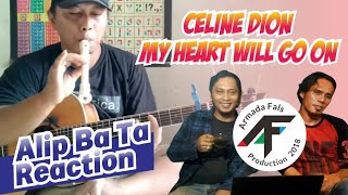 ReactionAlip ba taMy heart will go on TitanicCeline DionMain suling sambil main gitar GoKs [upl. by Judon29]