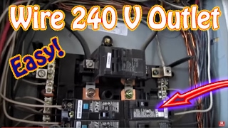 How to Wire a 240 Volt Outlet  DIY Install a 220 Volt Outlet  NEMA 620 20 AMP Circuit Breaker HD [upl. by Evers]