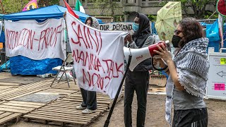 Encampment protesters react after court decision on McGill injunction request [upl. by Yarvis638]