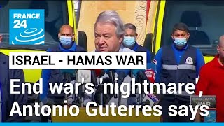 UN chief Guterres says its time to truly flood Gaza with aid • FRANCE 24 English [upl. by Grissom545]