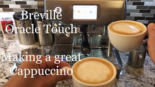 Breville Oracle Touch  Making a Great Cappuccino [upl. by Susejedairam]