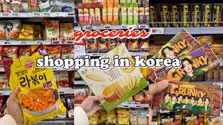 shopping in korea vlog 🇰🇷 grocery food with prices 🍜 making tteokboki snacks unboxing amp more [upl. by Ammann]