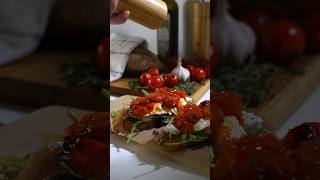 Delicious Bruschetta Recipe Baked Tomatoes Jamon and Burrata 🍅🧀 [upl. by Anizor662]