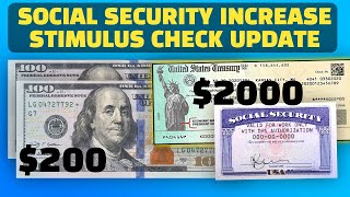 200 Monthly Social Security Increase 2000 Fourth Stimulus Check Update for Low Income amp Seniors [upl. by Eneladgam376]