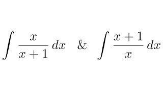 Integral of xx1 AND Integral of x1x [upl. by Durward609]