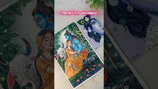 Comment your Favourite One😍 Varnishing on My Canvas paintings shorts youtubepartner [upl. by Publius]