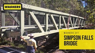 Wagners CFT  Bridge Installation at Simpson Falls Mt Coottha [upl. by Anerual]