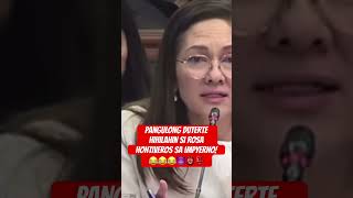 RISA HONTIVEROS ASAR TALO KAY PRRD pangulongduterte blueribbon hearing senator philippines [upl. by Bensen]