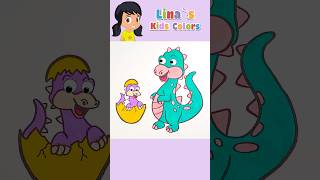 Dinosaur song  Coloring  Kids Songs ✨💖🌟 shorts nurseryrhymes coloring [upl. by Synned663]