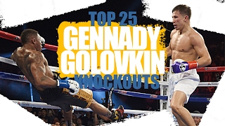 Top 25 Gennady Golovkin Knockouts  OBSESSED [upl. by Ardnusal]