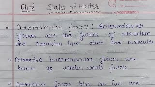 States of matter class 11 Chemistry best notes of ch5 [upl. by Swords]