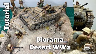 WW2 Desert diorama Tutorial diorama tankmodel ww2diorama [upl. by Loginov833]