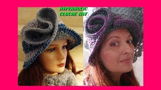 CROCHET HYPERBOLIC BRIM CLOCHE HAT [upl. by Cote861]