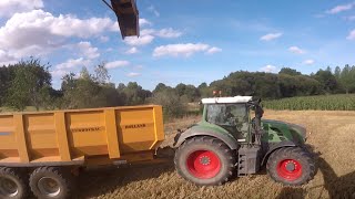 GoPro Ensilage de paille 2016  Cuma de Mené Rance  Krone Big X600 amp Easy Flow 300  Fendt 822 [upl. by Nivak4]