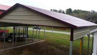 Boxed Eave Style Roof metal carport at Scotts Carports [upl. by Ashlan]