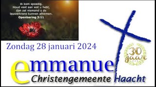 zondagdienst Emmanuel Haacht 28 januari 2024 [upl. by Grimona]