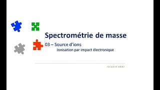 Spectrométrie de masse  03 Source d’ions  Ionisation par impact électronique [upl. by Vernor]