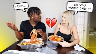 HE SAID HE WOULD CHEAT ON ME  SEAFOOD BOIL MUKBANG [upl. by Barkley]