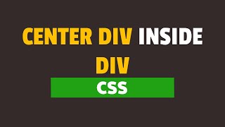 How to Center a Div Inside a Div with HTML and CSS [upl. by Atnoek]