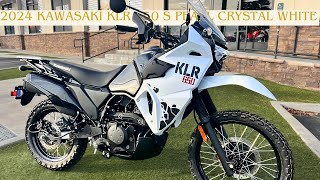 2024 Kawasaki KLR 650 S Reliable DualSport Bike  Pearl Crystal White [upl. by Doris]