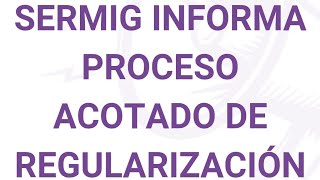 SERMIG INFORMA PROCESO ACOTADO DE REGULARIZACIÓN MIGRATORIA 2024 [upl. by Annwahsal191]