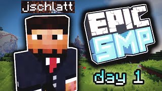 Jschlatt on Epic SMP  Day 1 Highlights Compilation [upl. by Suirrad]