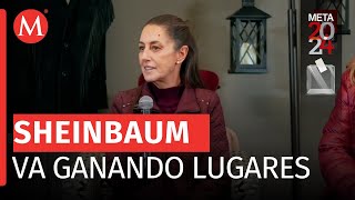 Encuestas sitúan a Sheinbaum en primer lugar como candidata presidencial [upl. by Eelanaj]