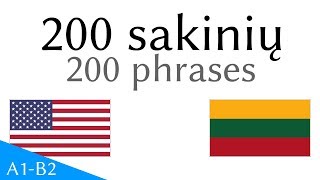 200 sakinių  Anglų kalba  Lietuvių kalba [upl. by Alletnahs]