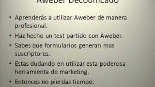 Tutorial Aweber en Español [upl. by Shermie]