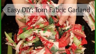 Super Easy DIYTorn Fabric Garland [upl. by Lenny]