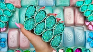 BIG COMPILATION★Crushing Colorful Soap★Cutting cubes★Creating with Glitter and Foam★ [upl. by Tigram]