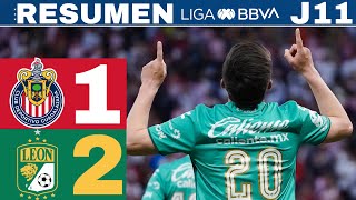 Chivas 12 León otra derrota para el rebaño  J11 CL24 [upl. by Nahtanoj]