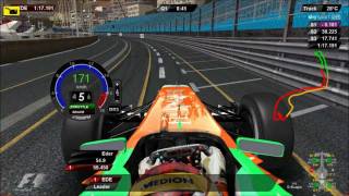 rFactor F1 2011 MONACO DRS and KERS ON PRACTICE ONBOARD Driver Virtual Eder Belone [upl. by Holbrook379]