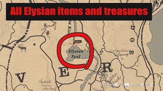 All Secret items Treasures and strange things of the Elysian pool  RDR2 [upl. by Fisch830]