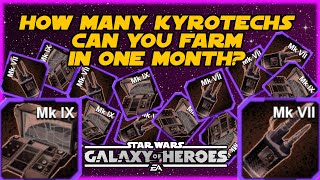 How many Kyrotechs Can You Farm in ONE MONTH In Star Wars Galaxy of Heroes [upl. by Nat]