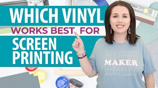 Best Vinyl for Screen Printing with Cricut [upl. by Cloe]