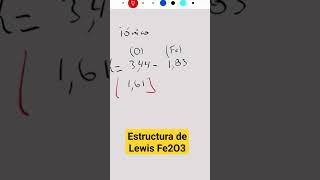 Estructura de Lewis Fe2O3 Enlace Químico quimicaperfecta mathematics [upl. by Yren]