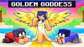 Playing as a GOLDEN GODDESS in Minecraft [upl. by Ymia717]