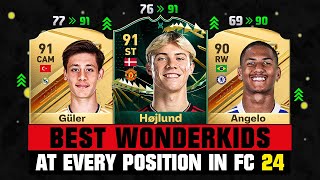 BEST WONDERKIDS AT EVERY POSITION IN EA FC 24 😱🔥 ft Hojlund Guler Angelo [upl. by Bencion657]