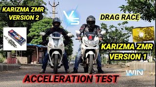 Karizma Zmr Top Speed  Karizma Zmr Drag Race  Iridium Spark Plug  Race Till Their Potential [upl. by Woodie]