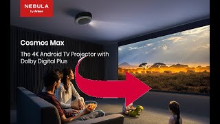 4K TV Projector Nebula Cosmos Max with 120quot screen install [upl. by Aicirt]