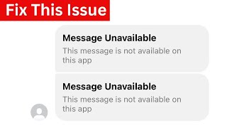 Message Unavailable Messenger  This Message is Not Available on This App Messenger [upl. by Haerdna]