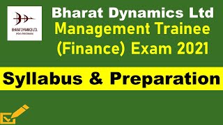 Bharat Dynamics Ltd Management Trainee Finance – Syllabus amp Preparation  Finance MCQ [upl. by Crooks]