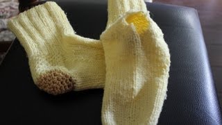 How to Darn Your Socks that has holes by Using the Crochet technique 🧶🥢🧦🍁🌱 [upl. by Sheldon]