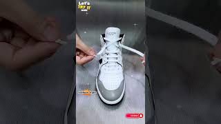 How to knot sneaker laces hidden fashion Shoelace tying shoelaces shorts [upl. by Ahsinyd19]