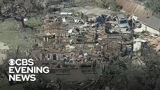 Tornado rips through Dallas destroying homes and businesses [upl. by Terrye]