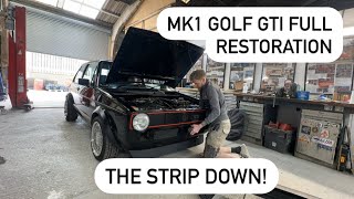 Mk1 Golf GTI FULL RESTORATION Pt 1 The Strip Down [upl. by Olram]