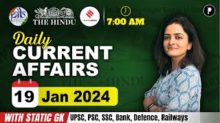 19 January Current Affairs 2024  Daily Current Affairs  Current Affairs Today [upl. by Thorley]