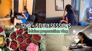 12hr  MAINS preparation vlog  A day in my life🕊️studyvlog [upl. by Peta]